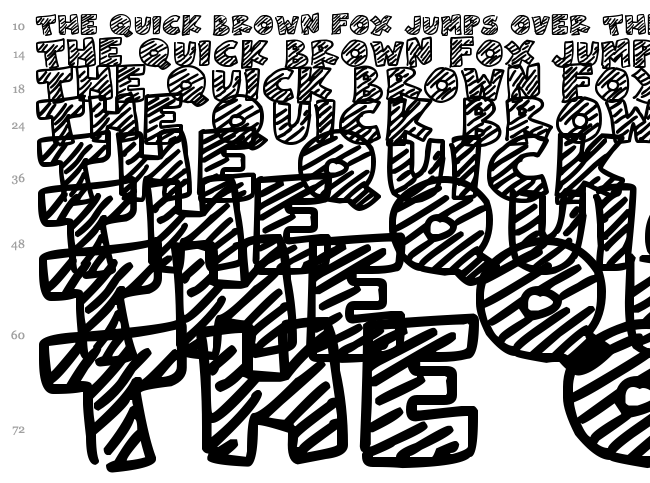 Chalk Dash font waterfall